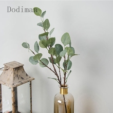 Folhas artificiais verdes para parede, material decorativo de folhas de eucalipto para festa em casa, loja e jardim 2024 - compre barato