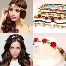 Hirigin-corona Floral 3D hecho a mano con flores para mujer, para el pelo guirnalda, diadema para boda, novedad 2024 - compra barato