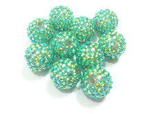 Mais novo!! 20mm 100 pçs/lote TQ-cor Clara AB/Verde Azul Strass Beads Para Chunky Crianças Jóias Fazer 2024 - compre barato