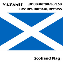 YAZANIE-Bandera de Escocia de doble cara personalizada, Bandera de algodón para exteriores, 60x90cm/90x150cm/120x180cm/160x240cm, 3x5 pies 2024 - compra barato