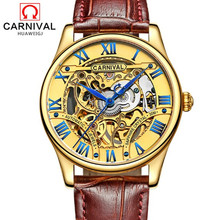 2016 Carnival hollow out full steel Mens Watches military tourbillon Luxury Brand Sapphire Waterproof Automatic Mechanical Watch 2024 - buy cheap