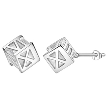 cube bright beautiful high quality free shipping Silver Earrings for women fashion jewelry earrings /JYCBKMYX PIKBNIVO 2024 - buy cheap