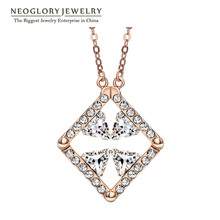 Neoglory Auden Rhinestone Rose Gold Color  Austrian Crystal Fashion Link Chain Necklaces & Pendants for Brand Jewelry 2020 SQC 2024 - buy cheap