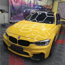 ORINO PVC Self Adhesive Glossy Crystal Vinyl Car Wrap Yellow Glossy Car Sticker Film With Air Bubble Free 1.52X20 meters/Roll 2024 - buy cheap
