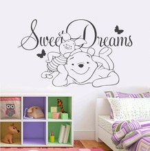 Doce sonhos decoração do quarto do bebê figura de desenho animado adesivo de parede arte vinil removível cartaz mural decalques decoração w230 2024 - compre barato