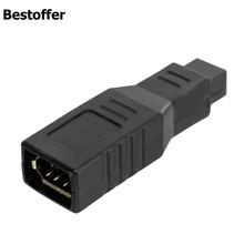 400/800 FireWire 6-Pin hembra a 9-Pin macho IEEE1394a 1394b Adaptador convertidor 2024 - compra barato