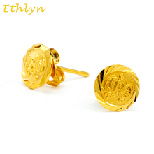 Ethlyn-pendientes clásicos para mujer, joyería de Color dorado con diseño árabe/Oriente Medio, 3 pares/venta al por mayor E001 2024 - compra barato