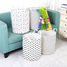 Dirty clothes storage basket folding waterproof laundry basket cotton linen basket toy cask 2024 - buy cheap