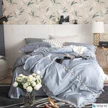 4Pcs Tencel conjuntos de cama de Luxo Bordado jogo de cama de casal queen king size capa de edredão conjunto de folhas de cama fronha 2024 - compre barato