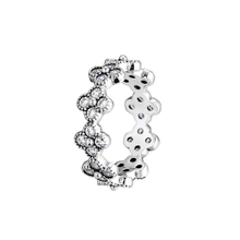 CKK-Anillo de plata de primera ley con forma de flor para Mujer, sortija, sortija, plata esterlina 925, boda, compromiso 2024 - compra barato