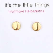 Fashion Jewelry Earrings For Women Minimalism Tiny Dot Earrings Disc Stud Earrings 2024 - buy cheap