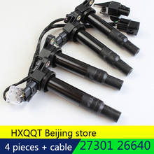 for genuine original (4 pcs + cable) Ignition Coil For Accent  Rio L4 1.6 UF499 2730126640 Engine Ignition Coil 27301 26640 2024 - buy cheap