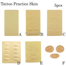 Tatuagem 3d, 5 peças, alta qualidade, prática de pele, lábios, sobrancelha, pele para estudantes, maquiagem permanente 2024 - compre barato