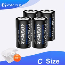 PALO 2-8pcs 4000mAh 1.2V  Ni-MH C Size Rechargeable Batteries For Gas Cooker/ Car Toy with Higher Current Capabilities 2024 - buy cheap