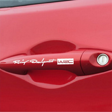Автомобильный Стайлинг WRC логотип дверные ручки светоотражающие наклейки для Opel Mokka Corsa Astra G J H insignia Vectra Zafira Kadett Monza Combo 2024 - купить недорого