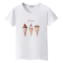BGtomato ice cream sweat tshirt kawaii graphic t shirts korean style tee shirt femme cute streetwear friends t shirt women 2024 - buy cheap