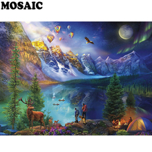 Mosaic 5D Diamond Painting landscape 5D DIY Full Square/Round Drill Diamond Embroidery deer Cross Stitch Decoration Home 2024 - buy cheap