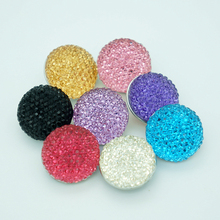 Enfeites coloridos e misturados, 10 peças de botões diferentes de 18mm, para pulseira de pressão diy, joias brilhantes para mulheres 2024 - compre barato