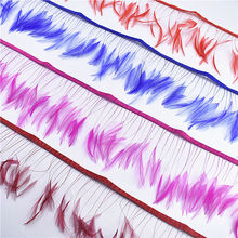 2yards/lot Pheasant Feather ribbon Trim 10-15cm needlework Clothing Wedding plumas decor feathers DIY Feathers for crafts party 2024 - buy cheap