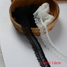 20Yards Width1.6cm black Elastic Lace Fabric Stretch Lace Trims Ribbon Garment Clothing underclothes Sewing Lace Accessories 2024 - buy cheap