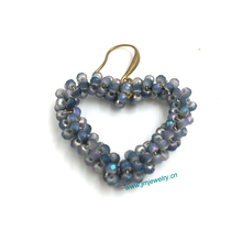 wholesale handmade Ethnic jewellery crystal beaded heart shape Drop earrings summer style nickel free earrings 2024 - buy cheap