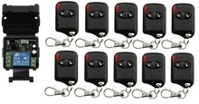 Interruptor com controle remoto sem fio 1 canais dc12v, receptor m1 e 10 transmissores de óculos de gato, porta de garagem