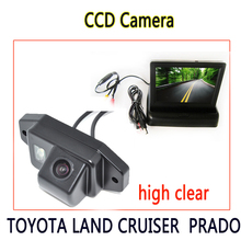 Auto Parking video LCD Mirror 4.3" foldable Monitor+rear view Parking Car HD CCD Camera for TOYOTA LAND CRUISER PRADO 2700 4000 2024 - buy cheap