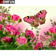 HOMFUN Full Square/Round Drill 5D DIY Diamond Painting "Flower butterfly" Embroidery Cross Stitch 5D Home A08186 2024 - buy cheap