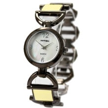 1111 Women Analog Quartz Round Wrist Watch Japan PC21J Movement Gunmetal Metal Band White Dial 2024 - buy cheap