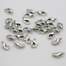 5PCS Hardware Metal Lobster Clasp Silver-plate DIY Beads Machining Metal Parts For Necklace Women Jewelry Making Design 12*6mm 2024 - buy cheap