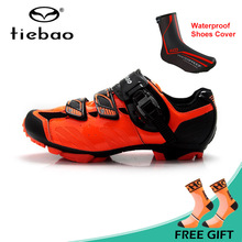 Tiebao дышащая обувь для горного велосипеда для мужчин самоблокирующаяся MTB обувь для велоспорта противоскользящие спортивные кроссовки Sapatos ciclismo 2024 - купить недорого