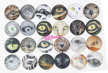 24pcs/lot Unique Interchangeable 18mm Snap Jewelry Cabochon Glass Button Animal Eyes Button Fit Bracelet Necklace Ring Earring 2024 - buy cheap