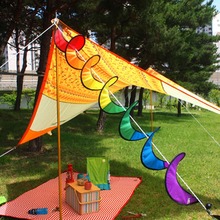 Camping Tent Foldable Rainbow Spiral Windmill Wind Spinner Home Garden Decor 2024 - buy cheap