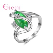 New Arrivals Opal Stones Filled Women Girls Real 925 Sterling Silver Trendy Engagement Party Gifts Accessories Anillos 2024 - buy cheap