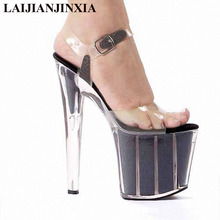 LAIJIANJINXIA новые женские сандалии на платформе Высокий каблук Сандалии Черная Женская обувь новая летняя мода в римском стиле женские сандалии 20 см 2024 - купить недорого