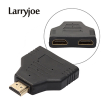 Larryjoe New 1080P HDMI-compatible Port Male to 2 Female 1 In 2 Out Splitter Cable Adapter Converter 2024 - buy cheap