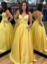 Mbcully vestido de festa 2020, vestido chique de cetim com contas brilhantes, amarelo, vestido de festa, tamanho grande 2024 - compre barato