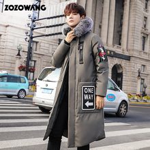 ZOZOWANG 2021 Winter White duck down jacket men coats X-Long hip hop fashion Hoodies Street wear outerwear warm thick Windproof 2024 - buy cheap