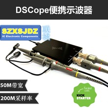 Osciloscópio portátil dscópio c20, c20p, 50m, 200m, canal duplo, largura de banda, usb, energia 2024 - compre barato