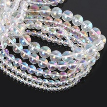38cm White Plating Colorful Crystas Beads Glass Beads Crystal Quartz Beads Available for European Jewelry Bracelet Bangle DIY 2024 - buy cheap