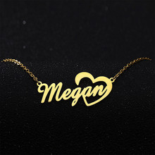 Name Necklace Gold Color Stainless Steel Personalized Custom Necklaces for Women Gift Nameplate Pendant Choker Not Change Color 2024 - buy cheap