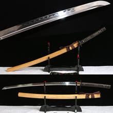 Ручная ковка 1095 глина закаленная японская катана самурайский настоящий Хамон меч fulltang 2024 - купить недорого