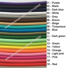 2m 3m 5m or 10m VDE Certified 2 Core Round Textile Electrical Wire Colorful Fabric Cable Flexible Vintage Lamp Power Cord 2024 - купить недорого