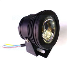 Черная крышка с плоскими линзами DC12V Светодиодный подводный фонарь s Водонепроницаемый IP68 10 Вт светодиодный фсветильник для бассейна фсветильник для фонтана 2024 - купить недорого