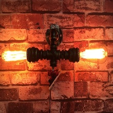 Nordic Loft Style Double Water Pipe Lamp Industrial Vintage Wall Light For Home Bedside Edison Wall Sconce Lampara Pared 2024 - buy cheap