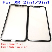 3PCSAAA+ cold press Good Outer Glass with Bezel with OCA Frame For iphone XR Outer Panel Lens with Pressed Frame OCA Replacement 2024 - buy cheap