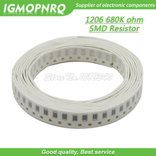 100 шт. 1206 SMD резистор 1% 680K ohm чиповый резистор 0,25 Вт 1/4 Вт 683 IGMOPNRQ 2024 - купить недорого