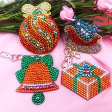 4pcs DIY Full Drill Diamond Painting Special Shaped Christmas Diamond Painting Women Girl Bag Key Chain Jewelry handmake gif 2024 - buy cheap