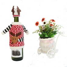 Christmas Decorations Elk Red Wine Set Christmas Decorations For Home Champagne Bottle Sets Party Holiday Supplies 2024 - buy cheap