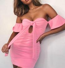 Strapless off shoulder ruffle dress summer women hollow out Sexy backless bodycon dress elegant party mini dresses vestidos 2024 - buy cheap